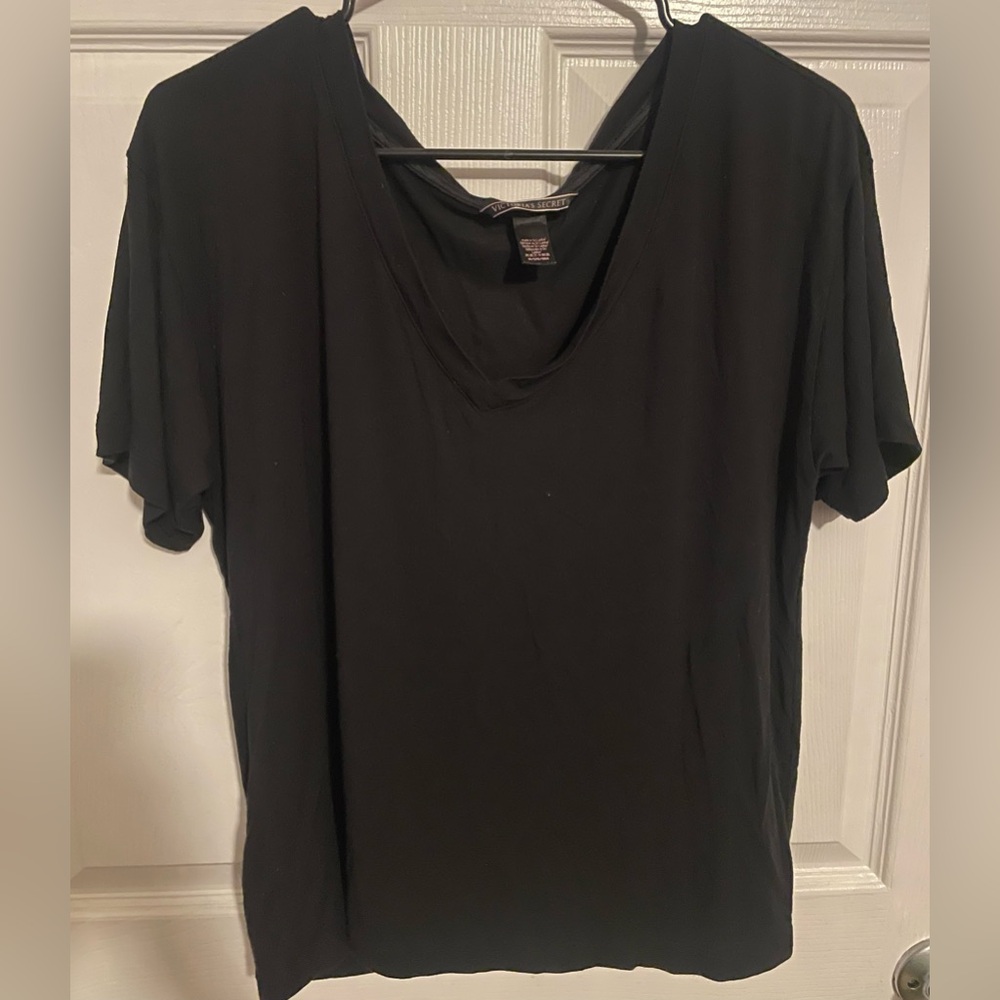 Victoria's Secret Classic Black Short Sleeve Tee